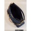 Fendi O’Lock Zipper Shoulder Bag FF tapestry fabric Blue
