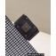Fendi Mini Baguette houndstooth wool bag with FF embroidery Blue