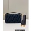 Fendi Medium Baguette FF tapestry fabric bag Blue