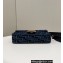 Fendi Medium Baguette FF tapestry fabric bag Blue