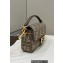 Fendi Medium Baguette houndstooth wool bag with FF embroidery Brown