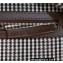Fendi Medium Baguette houndstooth wool bag with FF embroidery Brown