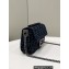 Fendi Medium Baguette Chain Midi FF tapestry fabric bag Blue