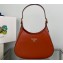 Prada Cleo leather shoulder Bag 1BC179 Brick Red 2022