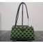 Prada Symbole Small embroidered fabric bag 1BA368 Black/Green 2022