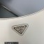 Prada Cleo brushed leather shoulder Bag 1BC499 Ombre White 2022
