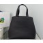 Prada perforated logo Medium leather tote Bag 1BG384 Black 2022