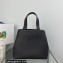 Prada perforated logo Medium leather tote Bag 1BG384 Black 2022