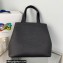 Prada perforated logo Medium leather tote Bag 1BG384 Black 2022