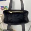 Prada perforated logo Medium leather tote Bag 1BG384 Black 2022