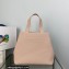 Prada perforated logo Medium leather tote Bag 1BG384 Pink 2022