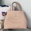 Prada perforated logo Medium leather tote Bag 1BG384 Pink 2022