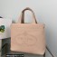 Prada perforated logo Medium leather tote Bag 1BG384 Pink 2022