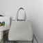 Prada perforated logo Medium leather tote Bag 1BG384 Gray 2022