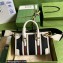Gucci Mini top handle bag with Double G 715771 Canvas and leather White