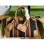Gucci Small top handle bag with Double G 715772 Canvas and leather Brown