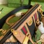 Gucci Small top handle bag with Double G 715772 Canvas and leather Brown
