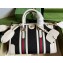 Gucci Small top handle bag with Double G 715772 Canvas and leather White