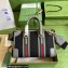 Gucci Small top handle bag with Double G 715772 Canvas and leather Gray