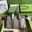 Gucci Small top handle bag with Double G 715772 leather Gray