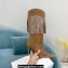 Amina Muaddi Heel 9.5cm Lily crystal Fringe Suede boots Brown 2022