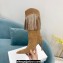 Amina Muaddi Heel 9.5cm Lily crystal Fringe Suede boots Brown 2022
