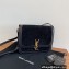 Saint Laurent solferino medium satchel bag in suede Leather 634305 Black