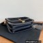 Saint Laurent solferino medium satchel bag in suede Leather 634305 Black