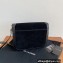 Saint Laurent solferino medium satchel bag in suede Leather 634305 Black