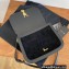 Saint Laurent solferino medium satchel bag in suede Leather 634305 Black