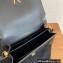 Saint Laurent solferino medium satchel bag in suede Leather 634305 Black