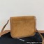 Saint Laurent solferino medium satchel bag in suede Leather 634305 Brown