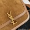 Saint Laurent solferino medium satchel bag in suede Leather 634305 Brown