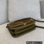Saint Laurent solferino medium satchel bag in suede Leather 634305 Army Green