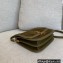 Saint Laurent solferino medium satchel bag in suede Leather 634305 Army Green
