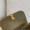 Saint Laurent solferino medium satchel bag in suede Leather 634305 Army Green