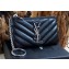 Saint Laurent cassandre key pouch Wallet 438386 Black/Silver