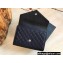 Saint Laurent small envelope wallet in mix Leather 651026 Black/Silver