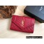 Saint Laurent small envelope wallet in mix Leather 651026 Red