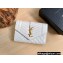 Saint Laurent small envelope wallet in mix Leather 651026 White