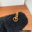 Saint Laurent puffer toy chain bag in Tweed 620333 Black