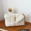 Saint Laurent puffer toy chain bag in Tweed 620333 White