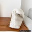 Saint Laurent puffer toy chain bag in Tweed 620333 White