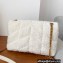 Saint Laurent puffer toy chain bag in Tweed 620333 White