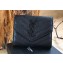 Saint Laurent cassandre Round Zipper Folded Wallet 403723 So Black