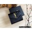 Saint Laurent cassandre Round Zipper Folded Wallet 403723 Black/Gold