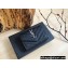 Saint Laurent cassandre small envelope wallet 414404 Black/Silver