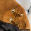 Saint Laurent puffer small chain bag in Suede 577476 Brown