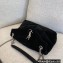Saint Laurent puffer small chain bag in Suede 577476 Black