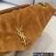 Saint Laurent puffer medium chain bag in Suede 557475 Brown